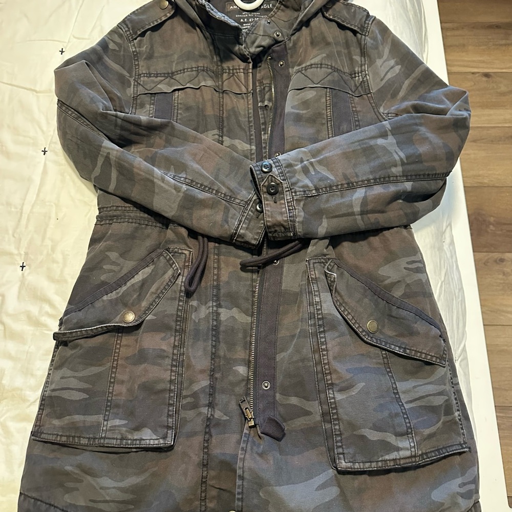 American Eagle Outfitters Black Quilted Jacket
